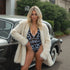 HEED NYC Women's Signature Black & White Tulle Bodysuit